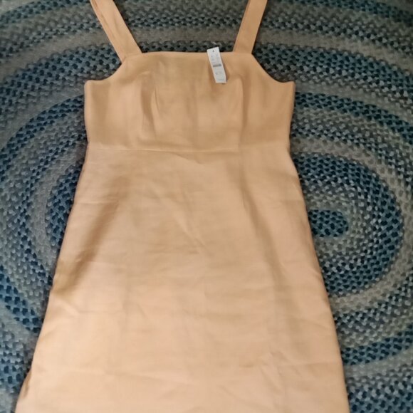 J. Crew Dresses & Skirts - NWT J.Crew $158 Squareneck bright orange -Linen Dress Sz 12